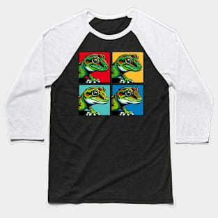 Giant Day Gecko Pop Art - Cool Lizard Baseball T-Shirt